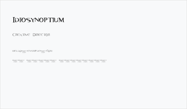 Idiosynoptium Business Card