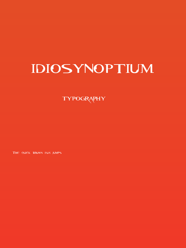 Idiosynoptium Poster
