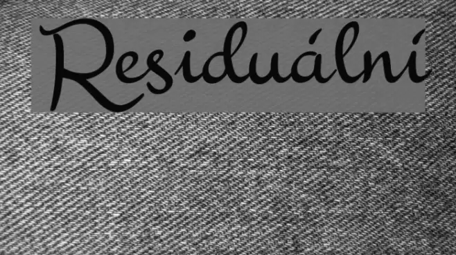 Residuální Font examples