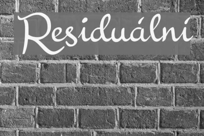 Residuální Font examples