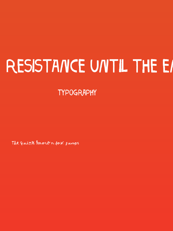 Resistance Until The End Poster