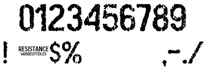 Resistance Font OTHER CHARS
