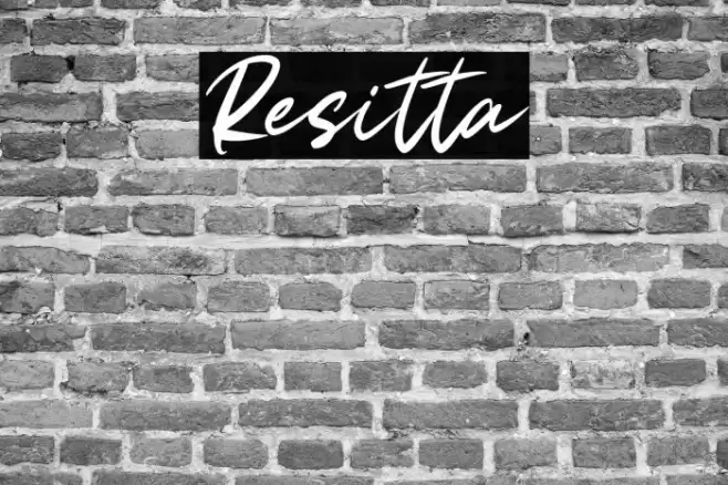 Resitta Font examples
