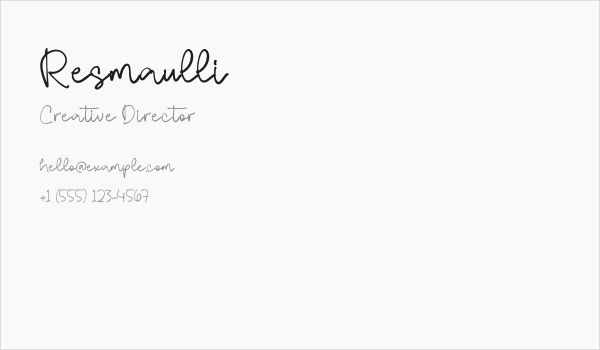 Resmaulli Business Card