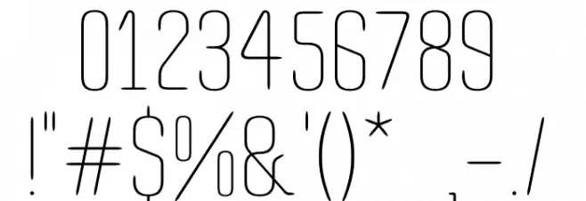 Resneo Font OTHER CHARS