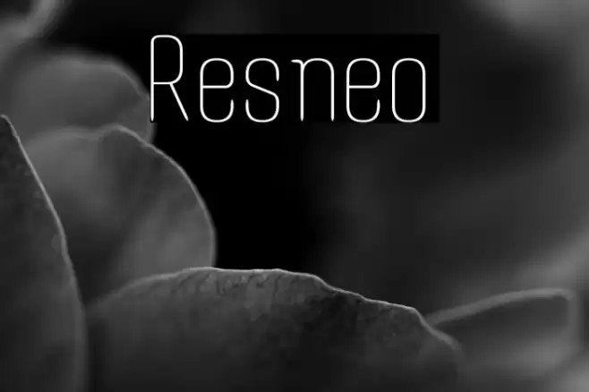 Resneo Font examples