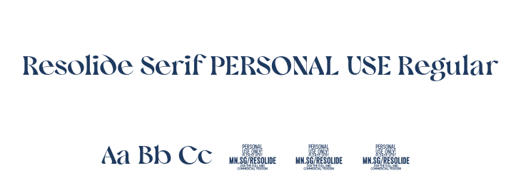 Resolide Serif PERSONAL USE Regular Font Preview
