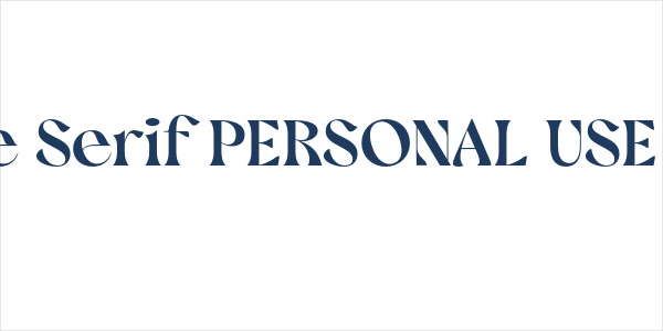 Resolide Serif PERSONAL USE Regular Logo