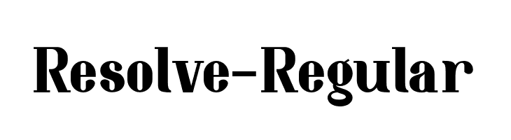 Resolve-Regular  Frei Schriftart Herunterladen