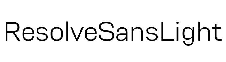 Resolve Sans Light  baixar fontes gratis