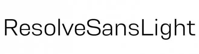 Resolve Sans Light  Fuentes Gratis Descargar