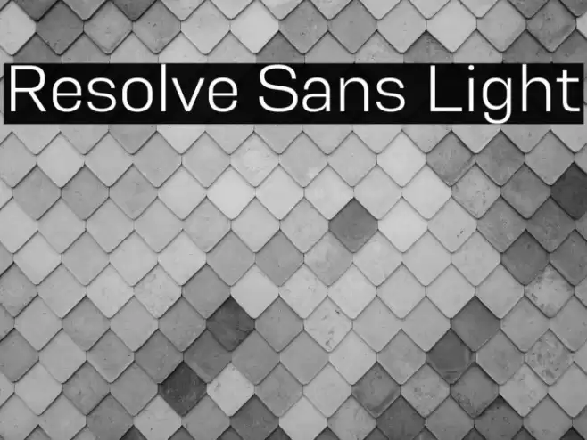 Resolve Sans Light Font examples