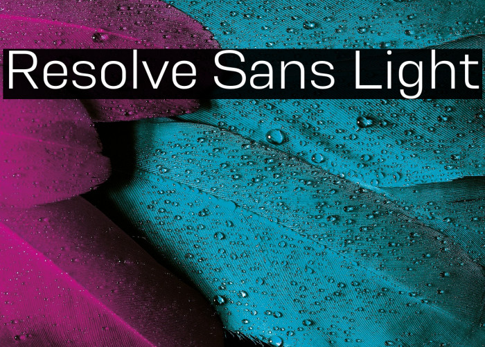 Resolve Sans Light Example 2