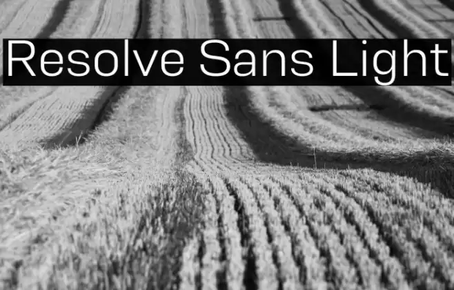 Resolve Sans Light Font examples