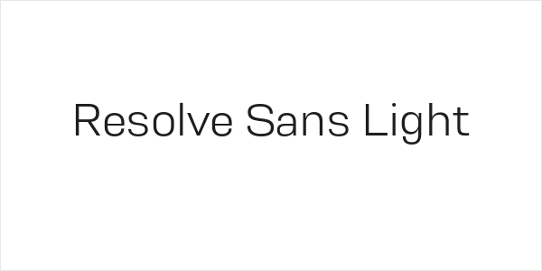 Resolve Sans Light Logo