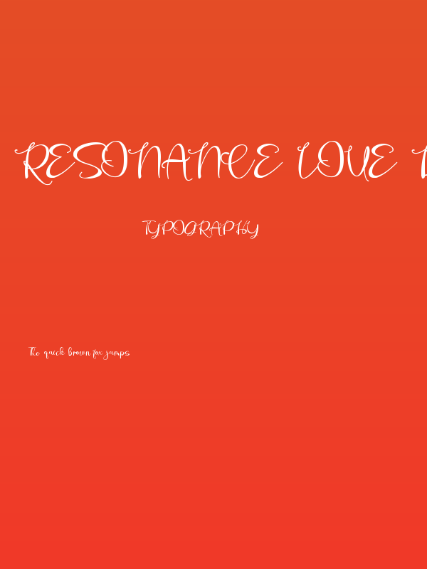 Resonance Love Demo Poster