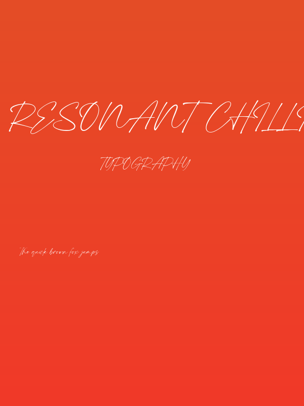 Resonant Chilliner Script Poster