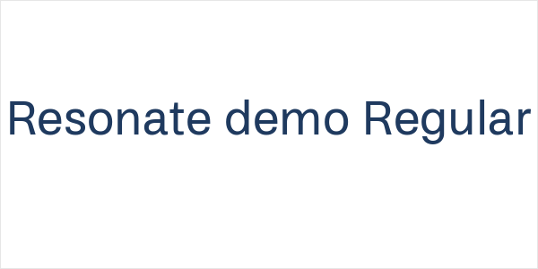 Resonate demo Regular Logo