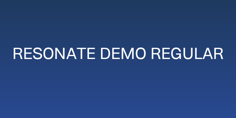 Resonate demo Regular Social Header