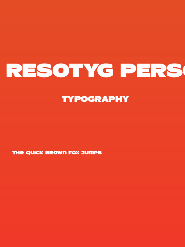 ResotYg PERSONAL USE Poster