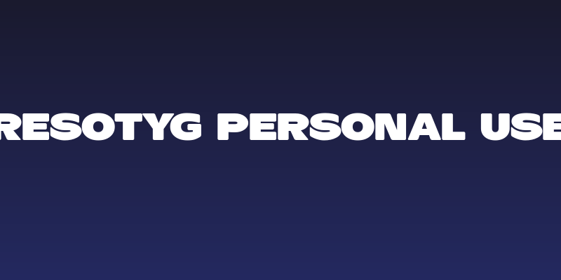 ResotYg PERSONAL USE Social Header