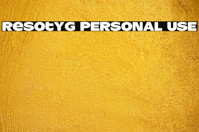 ResotYg PERSONAL USE Example 2