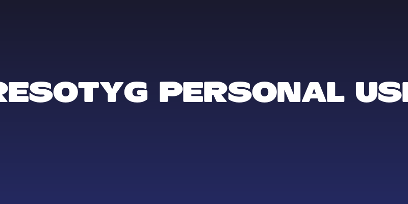 ResotYg PERSONAL USE Social Header