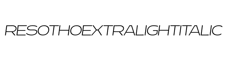 Resotho Extralight Italic  Descarca Fonturi Gratis