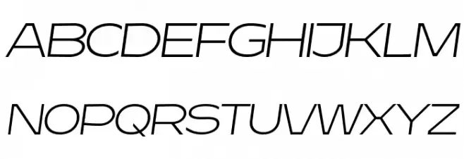 Resotho Extralight Italic Schriftart Groß
