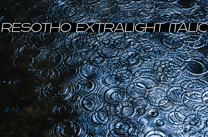 Resotho Extralight Italic Example 1