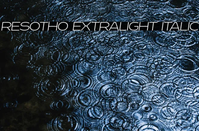 Resotho Extralight Italic Example 1