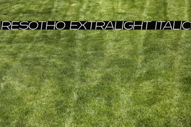 Resotho Extralight Italic Example 3