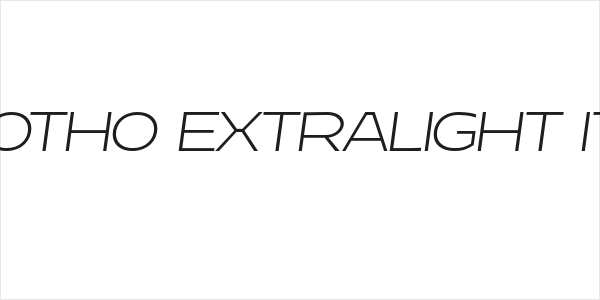 Resotho Extralight Italic Logo