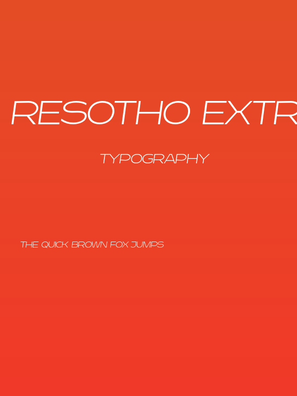 Resotho Extralight Italic Poster