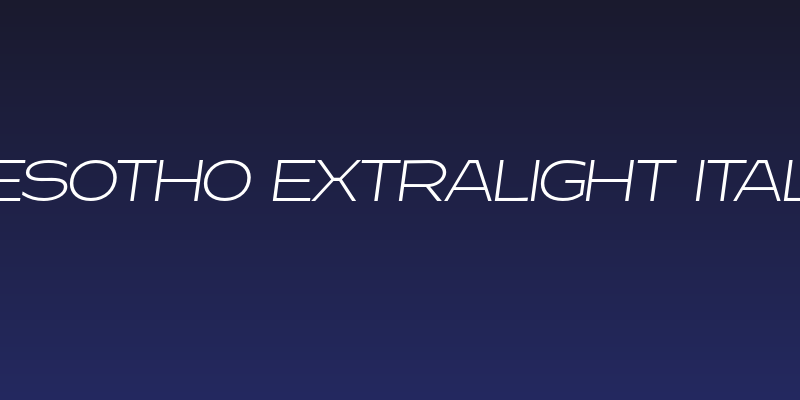 Resotho Extralight Italic Social Header