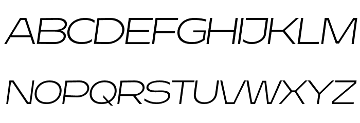 Resotho Extralight Italic Font LOWERCASE