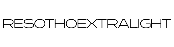 Resotho Extralight  Descarca Fonturi Gratis