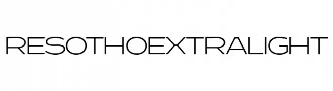 Resotho Extralight  Frei Schriftart Herunterladen