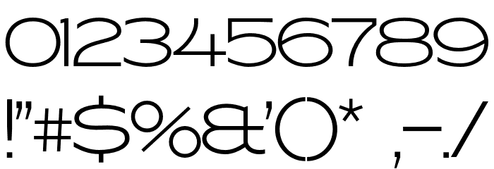 Resotho Extralight Font OTHER CHARS