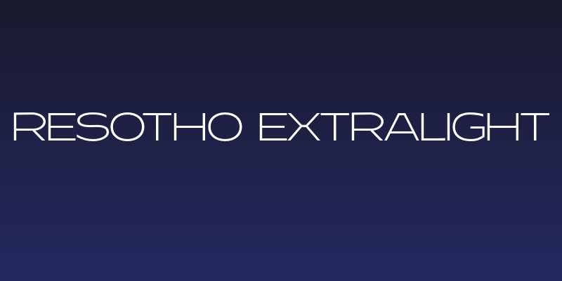 Resotho Extralight Social Header