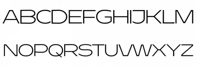 Resotho Extralight Schriftart Kleinbuchstaben