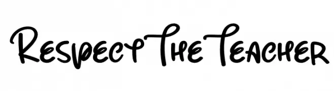 Respect The Teacher Caratteri