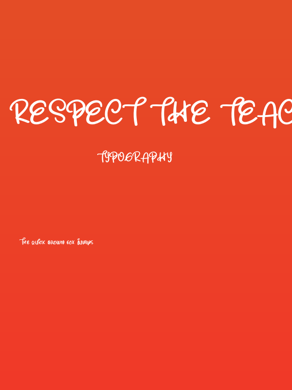 Respect The Teacher Poster