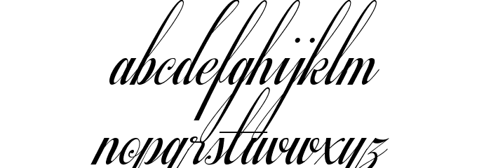 Respective Slanted Font Litere mici