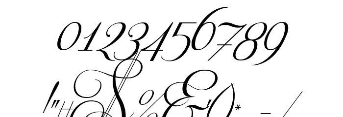 Respective Swashes Slanted Font OTHER CHARS