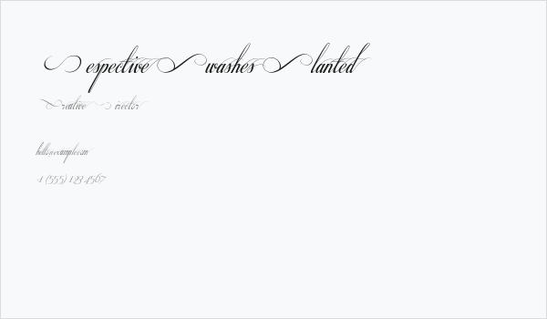 Respective Swashes Slanted Business Card