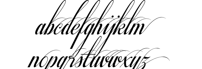Respective Swashes Slanted Font LOWERCASE