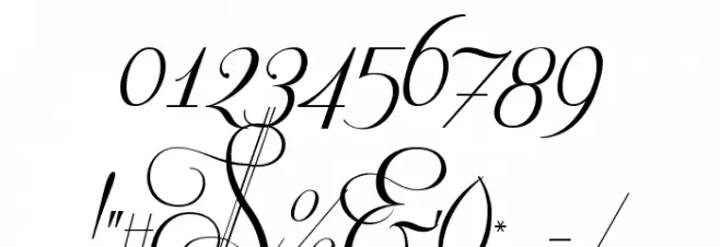 Respective Swashes Font OTHER CHARS