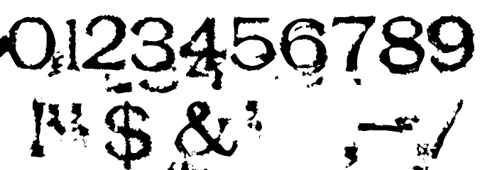 Respess Capitals Excessive Font OTHER CHARS