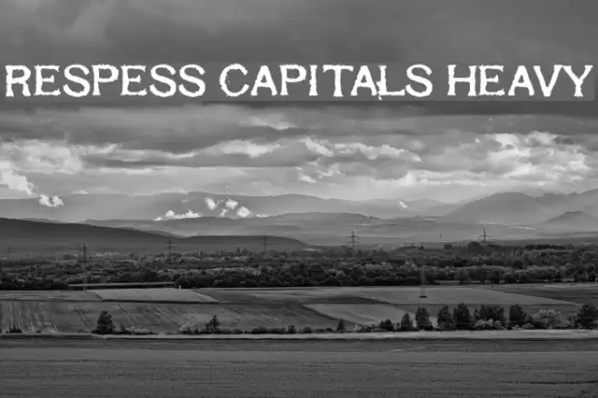 Respess Capitals Heavy Schriftart examples